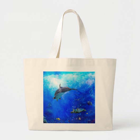 Grand Tote Bag Dolphin World WIND (Devant)