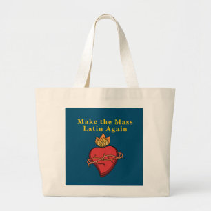 Grand Tote Bag Don catholique romain rendre la messe latine