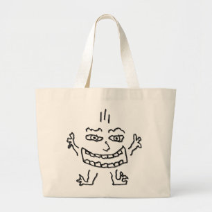Grand Tote Bag DoodleNut caractère sauvage 0002