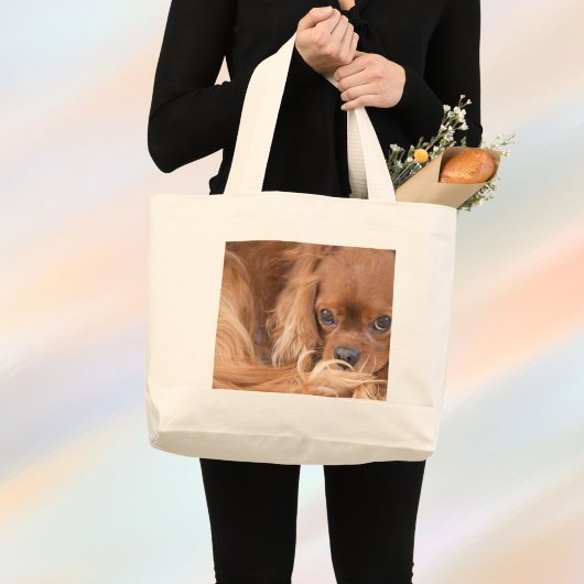 Grand Tote Bag Douce Cavalier King Charles Spaniel Ruby