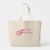 Grand Tote Bag Douce liberté ! Jumbo Fourre-tout (rose) (Dos)