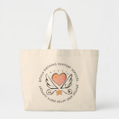 Grand Tote Bag Doula Heart Avec Ailes Promotionnels (Devant)