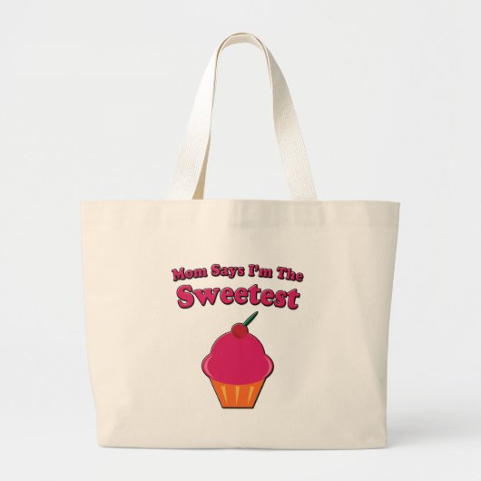 Grand Tote Bag Doux Mot de Cupcake (Devant)