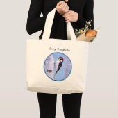 Grand Tote Bag Downy Pic Aspen Peinture Oiseau Original (Devant (produit))
