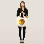 Grand Tote Bag Dragon de bois (Devant (modèle))