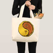 Grand Tote Bag Dragon de bois (Devant (produit))
