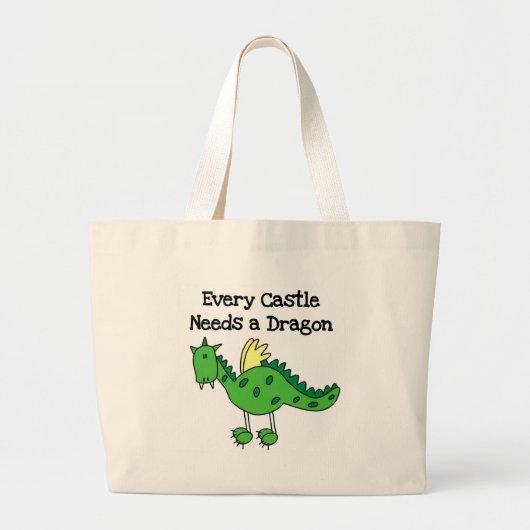 Grand Tote Bag Dragon de château (Devant)