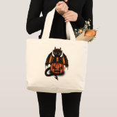 Grand Tote Bag Dragon de Halloween (Devant (produit))