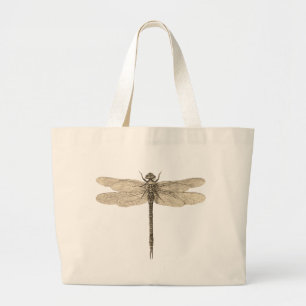 Grand Tote Bag Dragonfly Vintage Antique Classic Nature