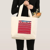 Grand Tote Bag Drapeau à pois de la Corée du Sud (Devant (produit))