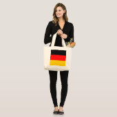 Grand Tote Bag Drapeau allemand (Devant (modèle))