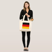 Grand Tote Bag Drapeau allemand (Devant (modèle))