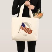 Grand Tote Bag drapeau américain (Devant (produit))
