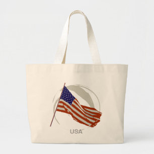 Grand Tote Bag drapeau américain