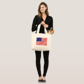 Grand Tote Bag Drapeau américain (Devant (modèle))