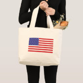 Grand Tote Bag Drapeau américain (Devant (produit))