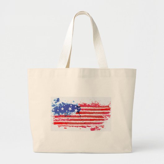 Grand Tote Bag drapeau américain (Devant)