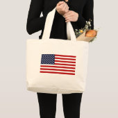 Grand Tote Bag Drapeau américain (Devant (produit))