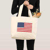 Grand Tote Bag Drapeau américain. États-Unis d'Amérique. (Devant (produit))