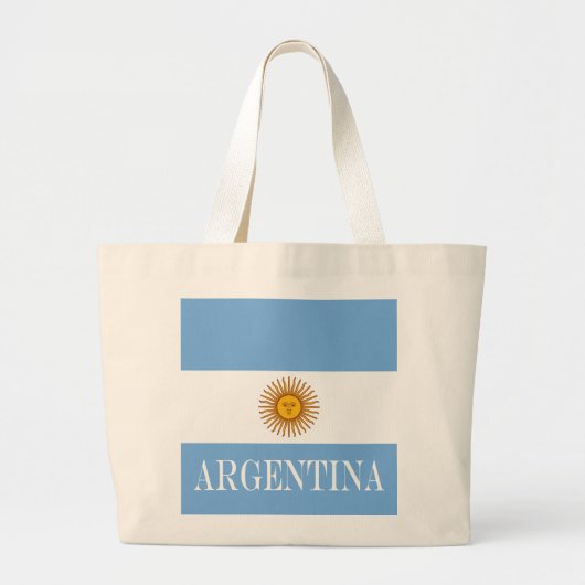 Grand Tote Bag Drapeau argentin Bandera De Argentina (Devant)