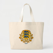 Grand Tote Bag Drapeau/armoiries de l'Estonie (Devant)