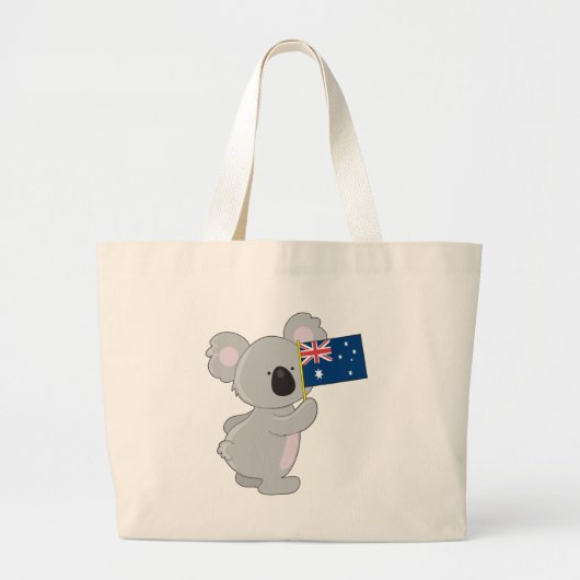 Grand Tote Bag Drapeau australien de Koala (Devant)