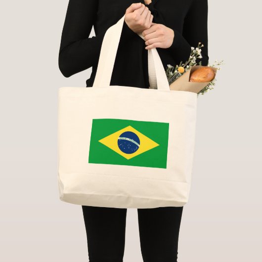Grand Tote Bag drapeau brésilien (Devant (produit))