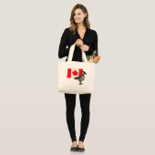Grand Tote Bag Drapeau canadien (Devant (modèle))