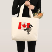 Grand Tote Bag Drapeau canadien (Devant (produit))