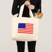 Grand Tote Bag Drapeau Chats Noirs Et Bandes (Devant (produit))