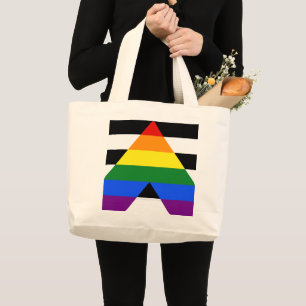 Grand Tote Bag Drapeau d'allié straight de SlipperyJoe lisse arc-