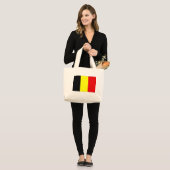 Grand Tote Bag Drapeau de Belgique (Devant (modèle))