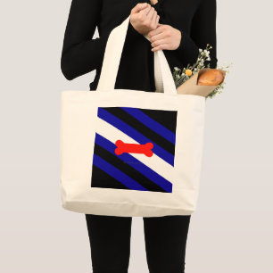 Grand Tote Bag Drapeau de fierté de jeu de chiots de SlipperyJoe