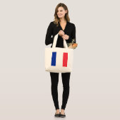 Grand Tote Bag Drapeau de France (Devant (modèle))