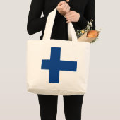 Grand Tote Bag Drapeau de la Finlande (Devant (produit))