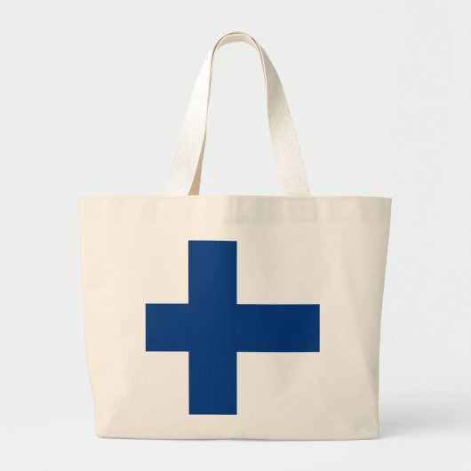 Grand Tote Bag Drapeau de la Finlande (Devant)