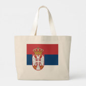 Grand Tote Bag Drapeau de la Serbie (Dos)