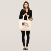 Grand Tote Bag Drapeau de l'Amérique (Devant (modèle))