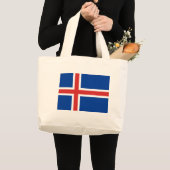 Grand Tote Bag Drapeau de l'Islande (Devant (produit))