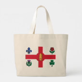 Grand Tote Bag Drapeau de Montréal (Québec) (Dos)