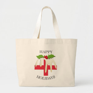 Grand Tote Bag DRAPEAU DE Noël ANGLAIS