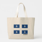 Grand Tote Bag Drapeau de Québec, Chapeau de camion du Canada (Dos)