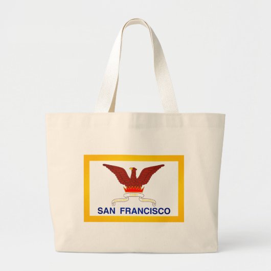 Grand Tote Bag Drapeau de San Francisco, Californie (Devant)