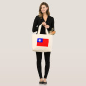 Grand Tote Bag Drapeau de Taïwan (Devant (modèle))
