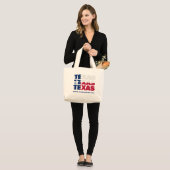 Grand Tote Bag DRAPEAU DE TEXAS Patriotique Personnalisé (Devant (modèle))