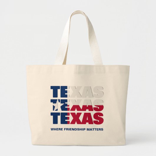 Grand Tote Bag DRAPEAU DE TEXAS Patriotique Personnalisé (Devant)