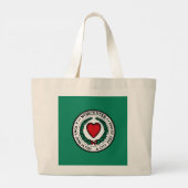 Grand Tote Bag Drapeau de Worcester, Massachusetts (Dos)