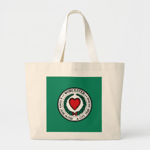Grand Tote Bag Drapeau de Worcester, Massachusetts 