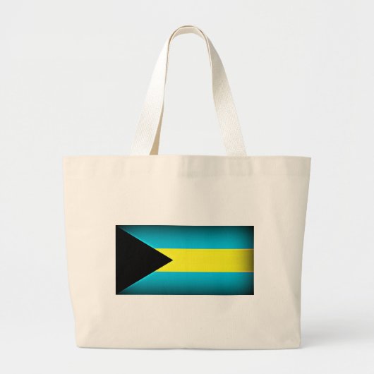 Grand Tote Bag Drapeau des Bahamas Arête sombre (Devant)