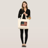 Grand Tote Bag Drapeau des Etats-Unis (Devant (modèle))
